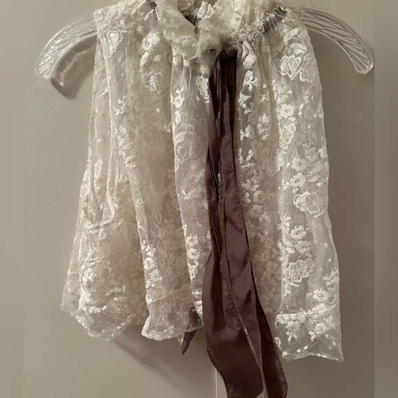 Free People Fly Away Lace Bow Top - Picture 7 of 13